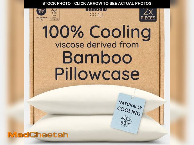Lot 74-14144953 - Bambaw 100% Viscose Derived from Bamboo Pillowcases King Size Ã¢â¬â Set of 2 King Size Cooling Pi...