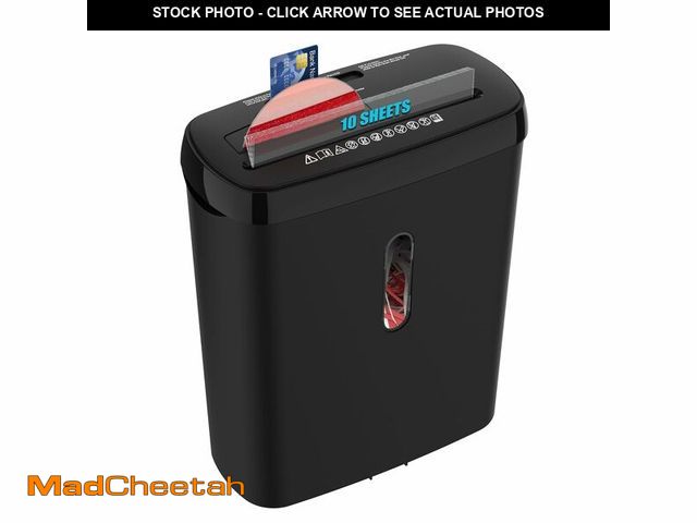 Lot 74-14476707 - Home Office Paper Shredder,Woolsche 10-Sheet Strip Cut with 3.17-Gallon Basket,P-2 Security Level,CD...