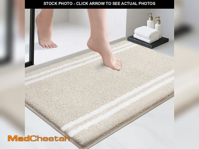 Lot 74-13573655 - PURRUGS Bathroom Rug Non-Slip Machine Washable 24" x 36", Super Absorbent and Quick Dry Shaggy Micro...