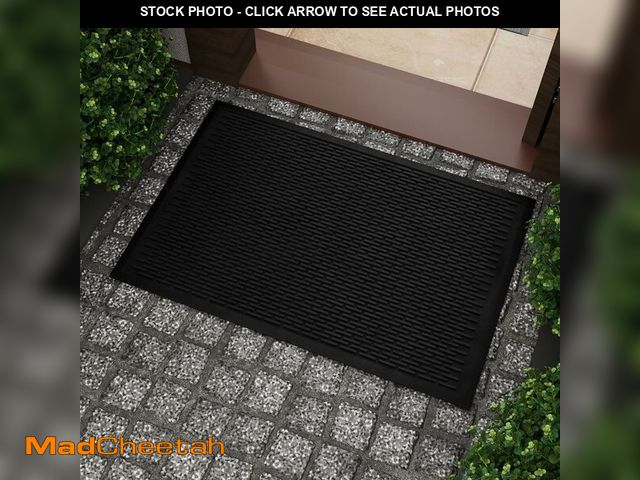 Lot 74-14348946 - Ottomanson Waterproof Rubber Outdoor Doormat - Heavy-Duty Non-Slip Rubber Floor Mat with Ridge Scrap...