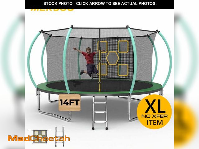 Lot 74-14310234 - Mersco 14FT Trampoline for Kids with Mulifunctional Target Cloth,Outdoor Recreational Trampolines wi...