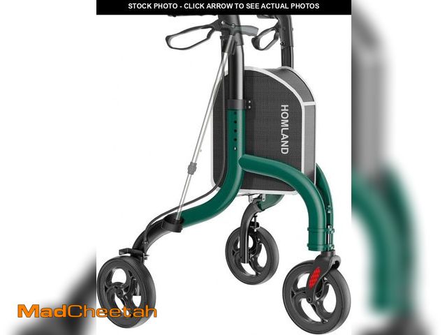 Lot 74-12096217 - (MISSING HARDWARE) HOMLAND 3 Wheel Walkers for Seniors, FSA/HSA Eligible Foldable Wheeled Rollator w...