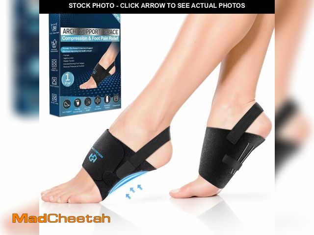 Lot 74-14381210 - Healrecux Arch Support Braces for Plantar Fasciitis Relief, Adjustable Arch Support Compression Band...