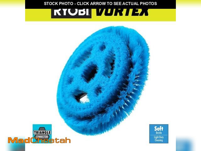 Lot 74-12545324 - RYOBI 9 in. VORTEX Soft Bristle Brush - UNUSED
