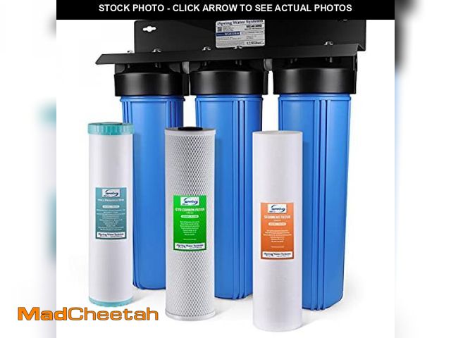 Lot 74-12245097 - iSpring Whole House Water Filter System, Reduces Iron, Manganese, Chlorine, Sediment, Taste, and Odo...