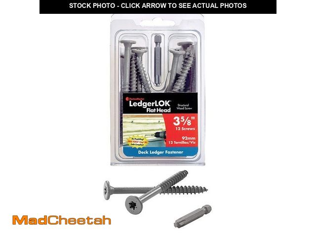 Lot 74-14276974 - FastenMaster LedgerLOK Flat Head Structural Ledger Board Screws - 3-5/8 inch flat head wood screws -...