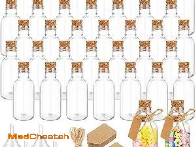 Lot 74-12125812 - Dandat 50 Pcs 1 oz Mini Plastic Sand Art Bottles with Lids Small Plastic Potion Bottles Spell Jars V...