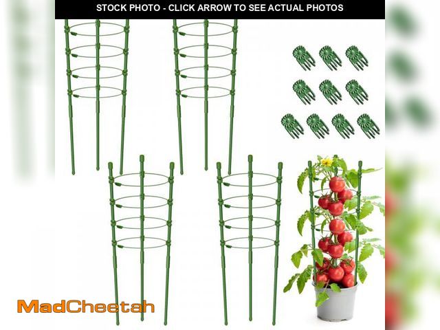 Lot 74-12050436 - Legigo 4 Pack Tomato Cages for Garden- 36 Inches Adjustable Garden Cucumber Trellis Plant Support Ca...