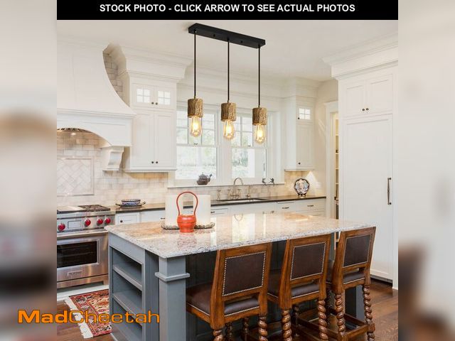 Lot 74-12866214 - GLUNEX Brown Rustic Pendant Lights 25.2" Farmhouse Island Lighting Fixture Modern Ceiling Chandelier...