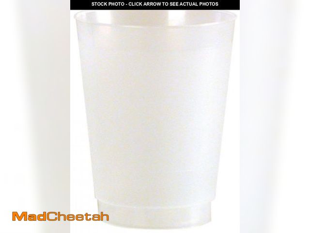 Lot 74-12396678 - Frost-Flex Plastic Drinking Cup, 8-Ounce, Frosted (500-Count) - UNUSED