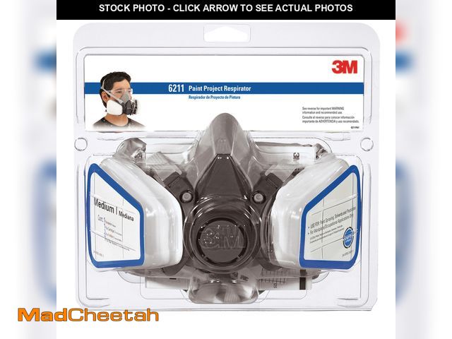 Lot 74-12556379 - *SEE DETAILS* 3M Half Facepiece Paint Spray/pesticide Respirator, Medium *SEE DETAILS*  - UNUSED