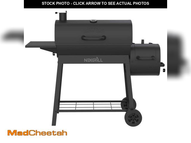 Lot 74-14306450 - Nexgrill Oakford Outpost 29-Offset Smoker Charcoal Grill in Black - UNUSED