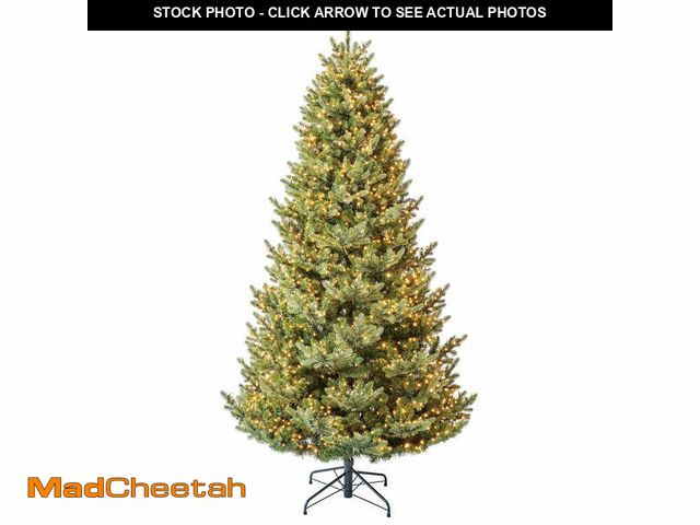 Lot 74-12788844 - 7.5' Pre-Lit Grand Spruce Green Artificial Christmas Tree with 2250 LumaDazzle Color-Changing Twinkl...