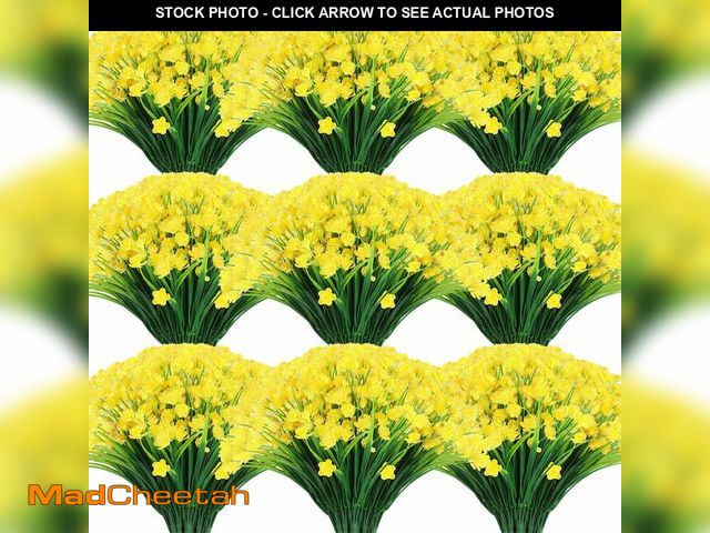 Lot 74-12712980 - Hoteam 50 Bundles Fall Outdoor Artificial Flowers Plants Uv Resistant Outside Faux Flowers Plastic F...