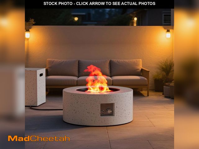 Lot 74-13225261 - eVita Outdoor Fire Pit Table Gas Fire Pits, 30 in. Round Firepit Table, 50,000 BTU Fire Table for Pa...