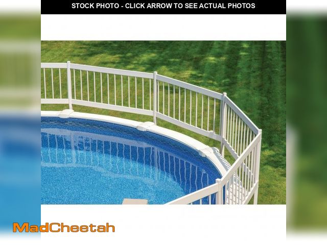 Lot 74-12161304 - Blue Wave Above Ground Pool Fence Add-on Kit C (2 Sections) - White - UNUSED