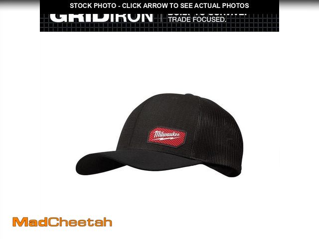 Lot 74-14603705 - Milwaukee Gridiron Black Adjustable Fit Trucker Hat 505B - UNUSED