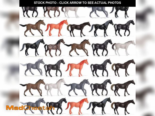 Lot 74-14152928 - Skylety 40 Pcs Plastic Small Toy Horse Figurines Mini Bulk Horse Figurines Party Favor Decorations R...