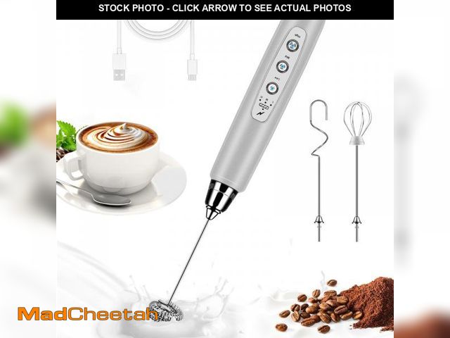 Lot 74-12304488 - BSRGMS Milk Frother Handheld for Coffee, Electric Whisk 3 Speed Adjustable, Drink Mixer with Stainle...