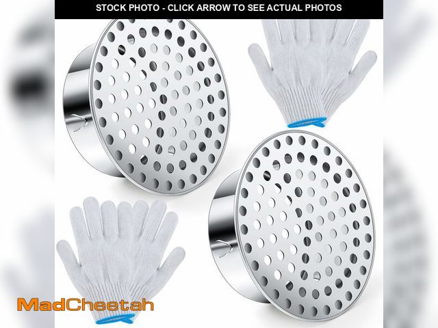 Lot 74-12703889 - Moxweyeni 2 Pcs PVC Termination Cap for 3 Inner Diameter, Mesh Screen Vent Cover 304 Stainless Steel...