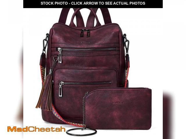 Lot 74-11556545 - Shrrie Backpack Purse for Women Leather Backpack Fashion Designer Travel Backpack Convertible Should...
