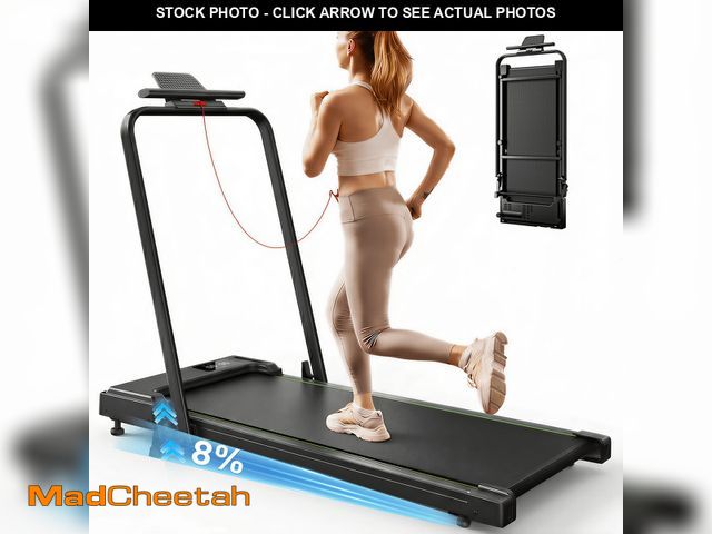 Lot 74-14071235 - Treadmill 2 in 1 for Home/Office,Patbrela 300 Lbs Walking Pad Treadmill with HandleBar,Under Desk Tr...
