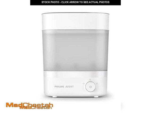 Lot 74-11882514 - (CRACKED) Philips Avent Baby Bottle Sterilizer and Dryer Premium, Removes 99,9% of Bacteria, Chemica...