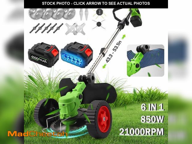 Lot 74-12781481 - RELOIVE Weed Eater,Cordless Weed Trimmer,Electric Weed Wacker, with 2PCS 4000mAh Batteries and Charg...
