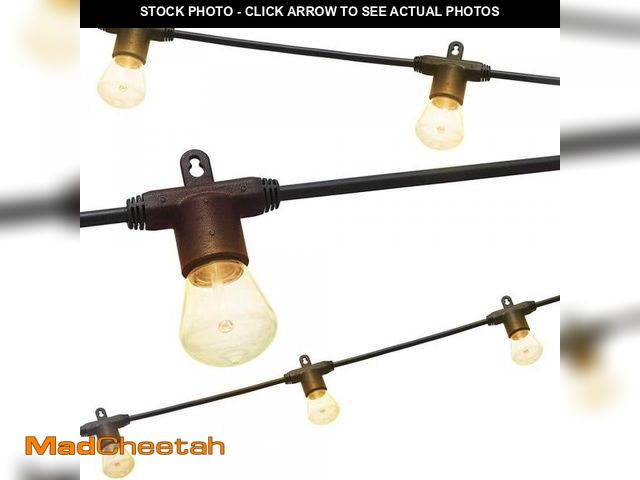 Lot 74-12495984 - Enbrighten 24 Bulbs 48 ft. Outdoor/Indoor Bistro LED String Lights - UNUSED