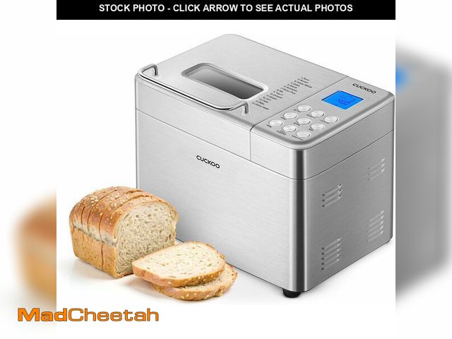 Lot 74-13086863 - CUCKOO Bread Maker Machine with 15 Menu Options + 3 Crust Colors, 2 lbs Bread Machine with Automatic...