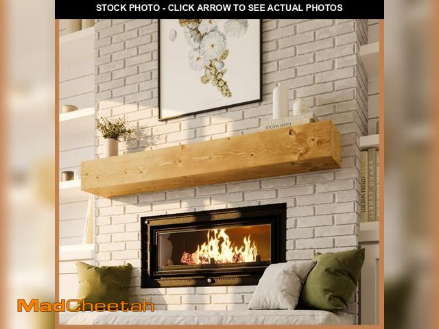 Lot 74-12393325 - Avana Fireplace Mantel - Wall-Mounted Mantles for Over Fireplace - Farmhouse Fireplace Mantle Shelve...
