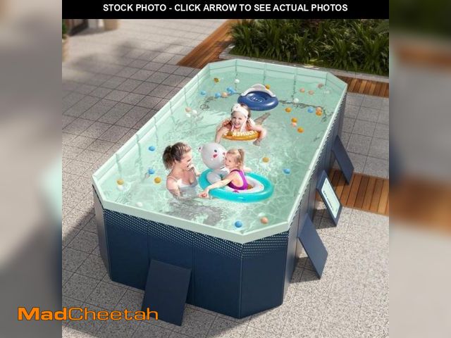 Lot 74-12160445 - YYW Foldable Swimming Pool, Oversized Family Pool for Adults Pet Dogs Inflatable-Free Rectangle Swim...