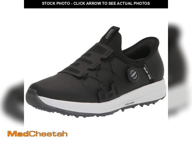 Lot 74-14302211 - Skechers Men's Go Golf Elite 5 Arch Fit Waterproof Slip in Golf Shoe, Black/White Spikeless, 10.5 Wi...