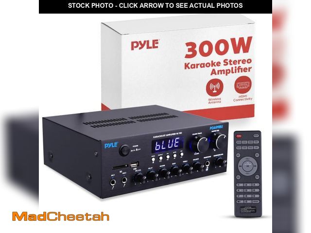 Lot 74-11983039 - Pyle Wireless Bluetooth Streaming Amplifier, 300W Multi Channel Home Audio Receiver System with HDMI...
