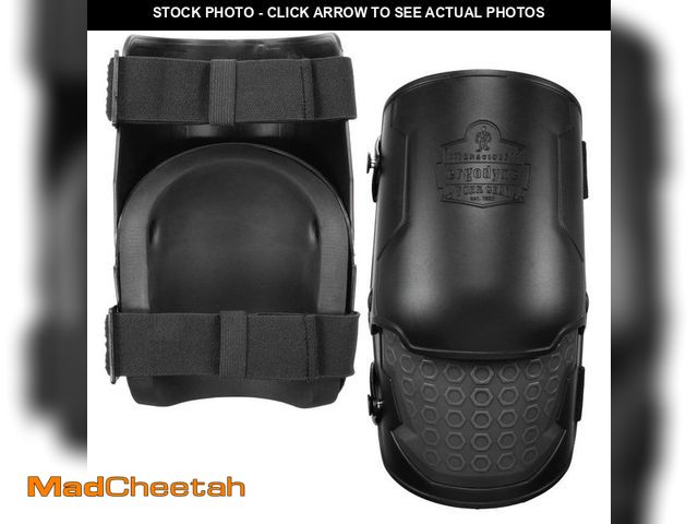 Lot 74-13059499 - *DIRTY* Ergodyne ProFlex 360 Black Lightweight Hinged Foam Knee Pads *DIRTY*  - USED