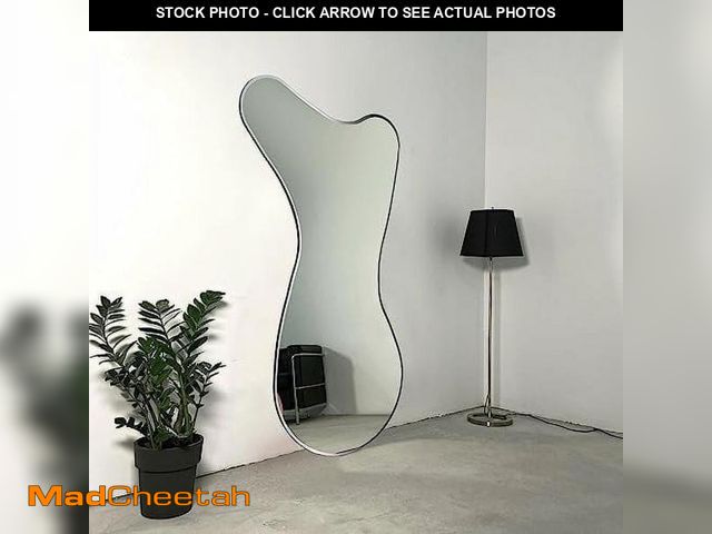 Lot 74-12512445 - AUA CROWN Frameless Whale Shaped Wall Mirror, 47x23 inch Irregular Ocean Style Animal Style Wall Dec...