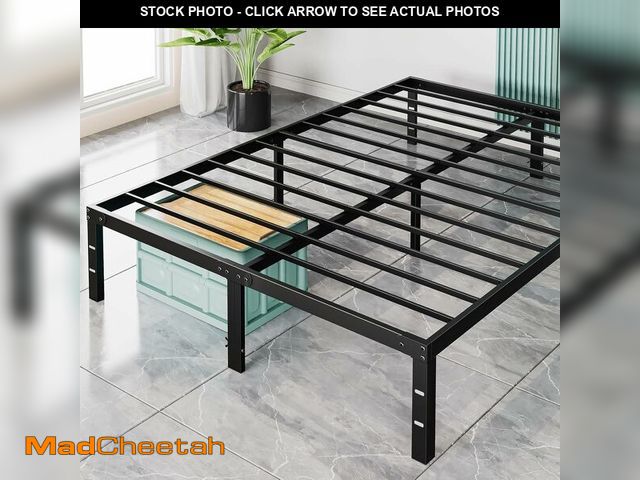 Lot 74-12828214 - Sweetcrispy Queen Bed Frame - Heavy Duty Metal Platform Bed Frames Queen Size with Storage Space Und...