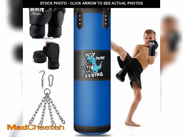 Lot 74-14283029 - YORWHIN 2.7FT Kids Punching Bag Set, Oxford Boxing Bag for Kids, Hanging Punching Bag with 6OZ Glove...
