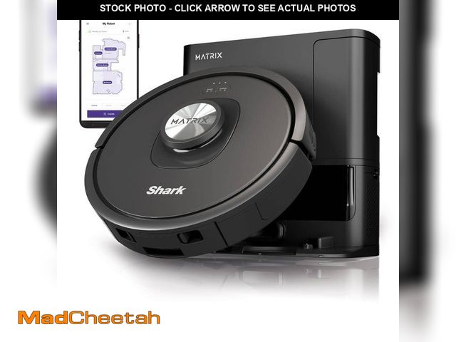 Lot 74-14344875 - *DIRTY* Shark Matrix Self Emptying 13.39 in. Robotic Vacuum with Smart Navigation Self-Cleaning Brus...