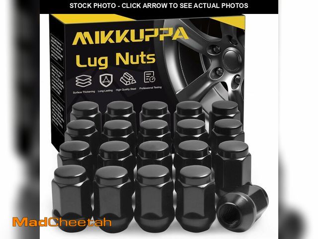 Lot 74-14150359 - MIKKUPPA M12x1.5 Black Lug Nuts - Replacement for Ford Fusion Focus Escape, Honda Accord Civic CRV, ...