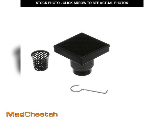 Lot 74-14322849 - Oatey Designline 4 in. x 4 in. Stainless Steel Square Shower Drain with Square Pattern Drain Cover i...