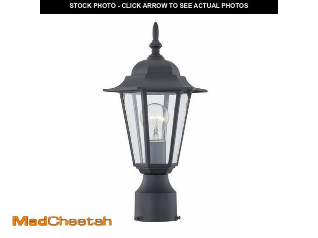 Lot 74-12718932 - WISBEAM Outdoor Post Light, Pole Lantern, E26 Base 60W Max, Aluminum Housing Plus Glass, Wet Locatio...