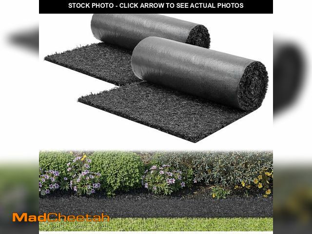 Lot 74-14305275 - VEVOR Rubber Mulch Mat Roll, 2 Rolls 96 x 22 in Recycled Rubber Mulch Mat, 0.5 Thick Cuttable, Reduc...