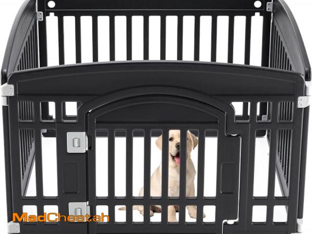 Lot 74-12510544 - Sweetcrispy Plastic Dog Playpen - 4-Panel 24" Expandable &amp; Durable Pet Fence for Small to Medium...