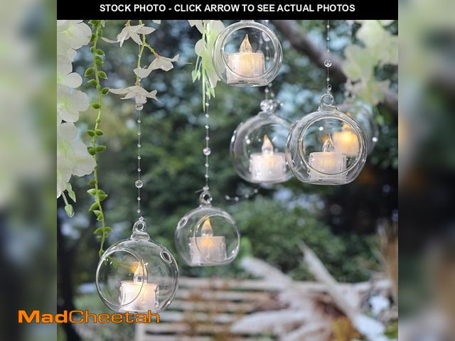 Lot 74-12438582 - LETINE 12pcs Assorted Glass Orb Set, with 2.17" and 1.93" Spheres | Hanging Glass Tealight Holder Gl...