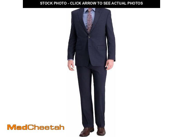 Lot 74-14347922 - Haggar J.M Men's Premium Performance Stretch Stria 2-Button Suit Separate Coat, Dark Navy, 42 Regula...