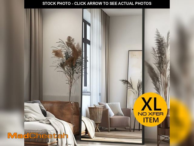 Lot 74-12784632 - MirrMyst Full Length Mirror, 76"x34" Oversized Floor Mirror Free Standing, Large Full Body Mirror fo...