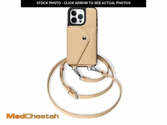 Lot 74-14149961 - LUCKYCOIN 100% Genuine Leather Crossbody Wallet Phone Case for iPhone 15 Pro, Shockproof Phone Purse...