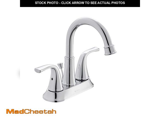 Lot 74-14356933 - Glacier Bay Bettine 4 in. Centerset 2-Handle High-Arc Bathroom Faucet in Chrome - UNUSED