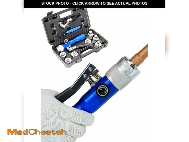 Lot 74-13712012 - AMZCNC Hydraulic Tube Expander Compact Swaging Tool Kit with Tube Cutter, Deburring Tool and 7 Expan...